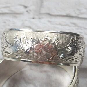 💚Peacock Cuff Bracelet in silver